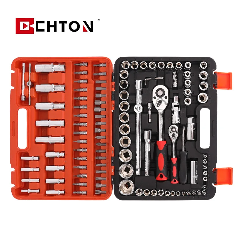 Car Repair Tool And Ratchet 108 Pc Hand Tools Drive Hex 108Pcs Wrench Socket Set