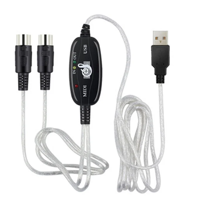 SuperiorUSB IN-OUT MIDI Interface Cable Converter PC to Music Keyboard Adapter Cord May26Wholesale
