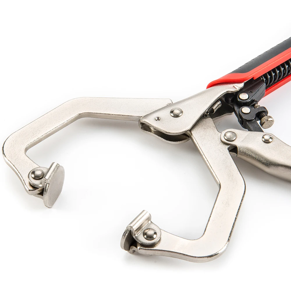 Metal carpenter vise grip locking clip plier C type woodworking welding self adjusting quick released wood clamp face clamp