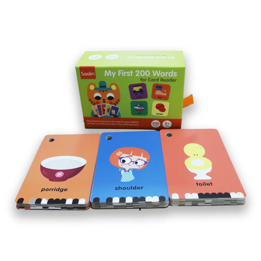 Custom Luxury Flash Cards Custom Printed Educational Playing Cards with Box Age Range Kids Material Paper Language English