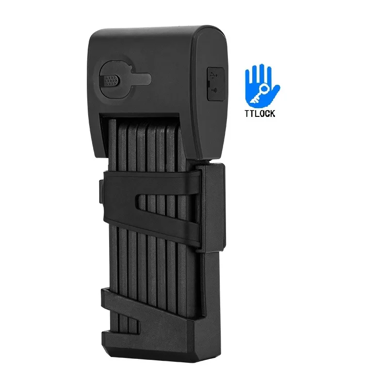 KOTONLINK High quality TTLock BLE fingerprint anti shear folding bike lock with key
