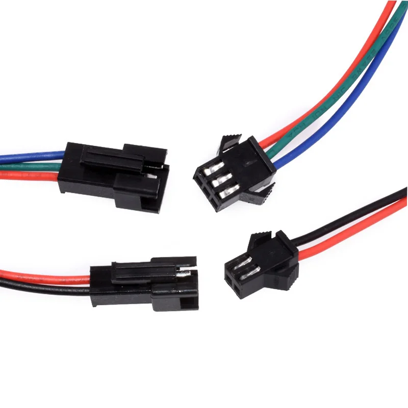 Индивидуальный 1007 22awg 24awg 200 мм 300 мм 2pin 3pin 4pin 5pin 6pin Штекерный пластиковый терминал 2,5 pin шаг Jst SM соединительный кабель