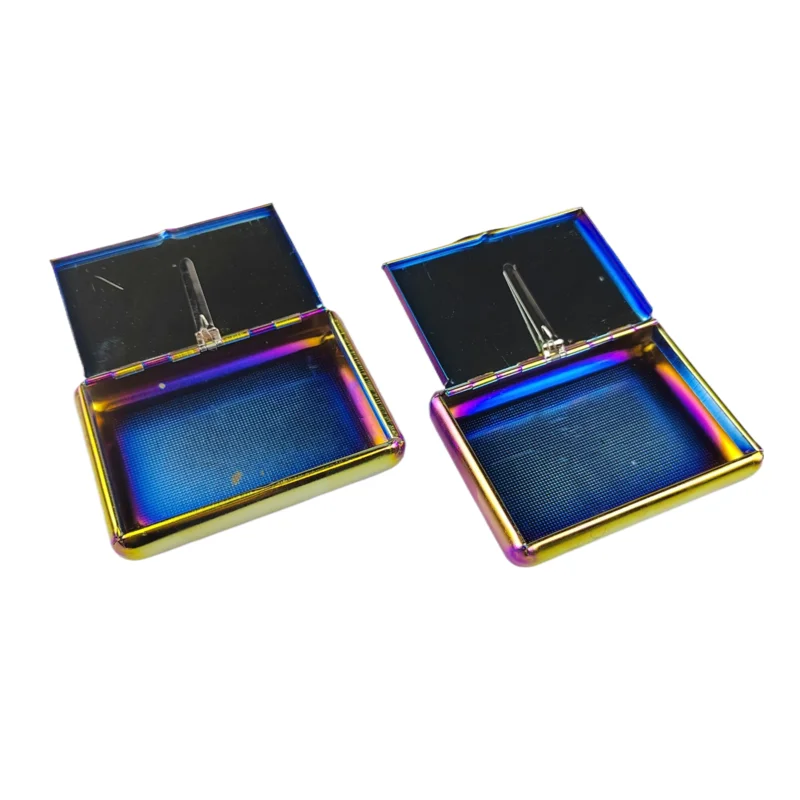Wholesale dazzling color cigarette box portable moisture proof and pressure proof cigarette box