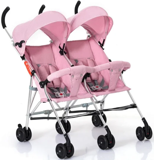 Коляска для новорожденных с двойным зонтиком, сидячее и лежачее положение, детская коляска, легкая дорожная тележка для новорожденных