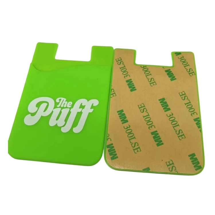 Custom logo Silicone Mobile Phone Card Holder Adhesive Cell Phone Sticker Credit Card Holder