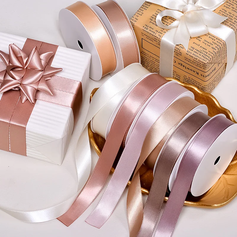 Polyester double face satin ribbon polyester flower bow for handmade gift packaging 13MM personalized