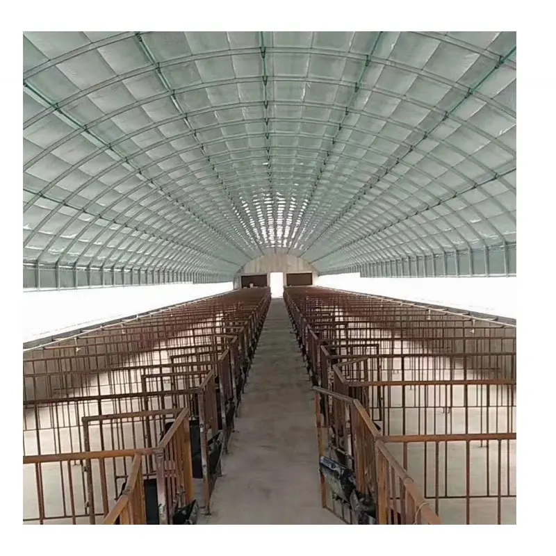 Low cost prefabricated metal structure dairy cow shed