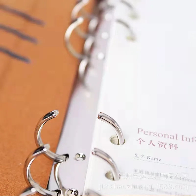 Hard leather loose-leaf diary book creative hollow a5 notepad a4 business hollow notebook custom logo