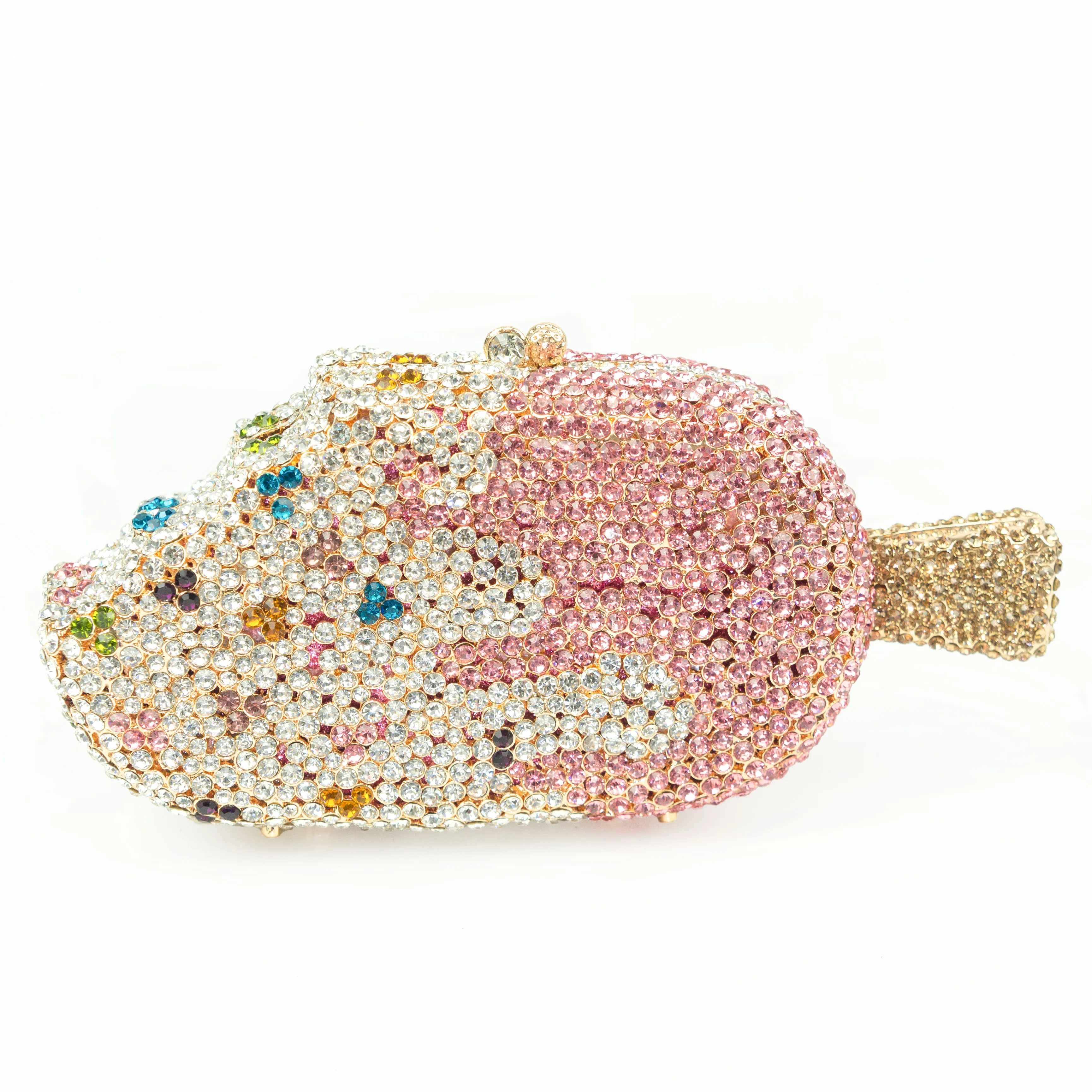 New Product Idea 2023 Luxury Crystal Purses Handbags Mini Popsicle Clutch Party Flavor Evening Bags Rhinestone Ice Cream Bag