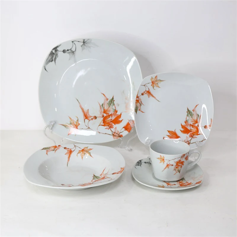 47 шт., набор керамической посуды для семейных ресторанов и отелей