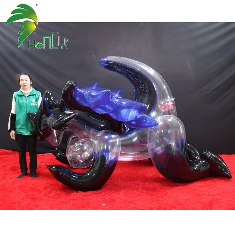 Hongyi Rider Cartoon Transparent Inflatable Dragon Inflatable Animal Toy  Laying Inflatable Dragon