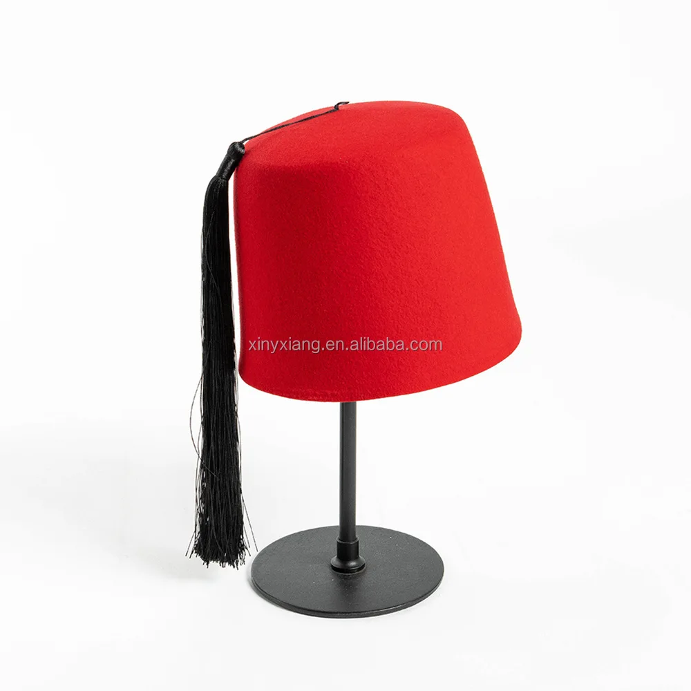 Factory Custom Egyptian Turkish Ottoman Fez Tarboush Hat with Tassel, Ottoman Historical Payitaht Abdulhamid Headpiece