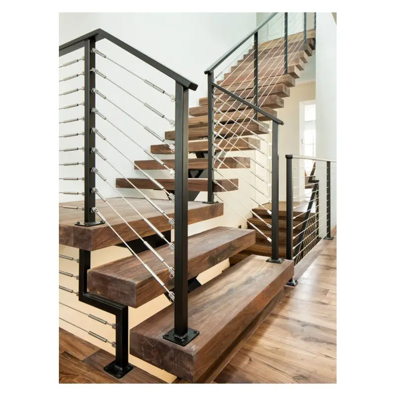 Сборная современная роскошная комнатная металлическая лестница, индивидуальная моно Прямая лестница