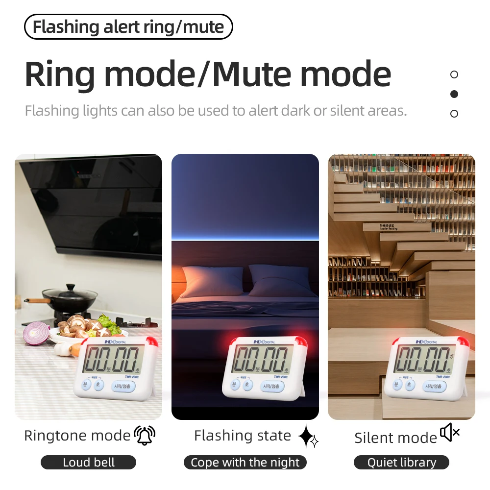 New Arrivals Large Screen Alarm Clock Timer TMR-2000 LED Portable Timer Timing Control