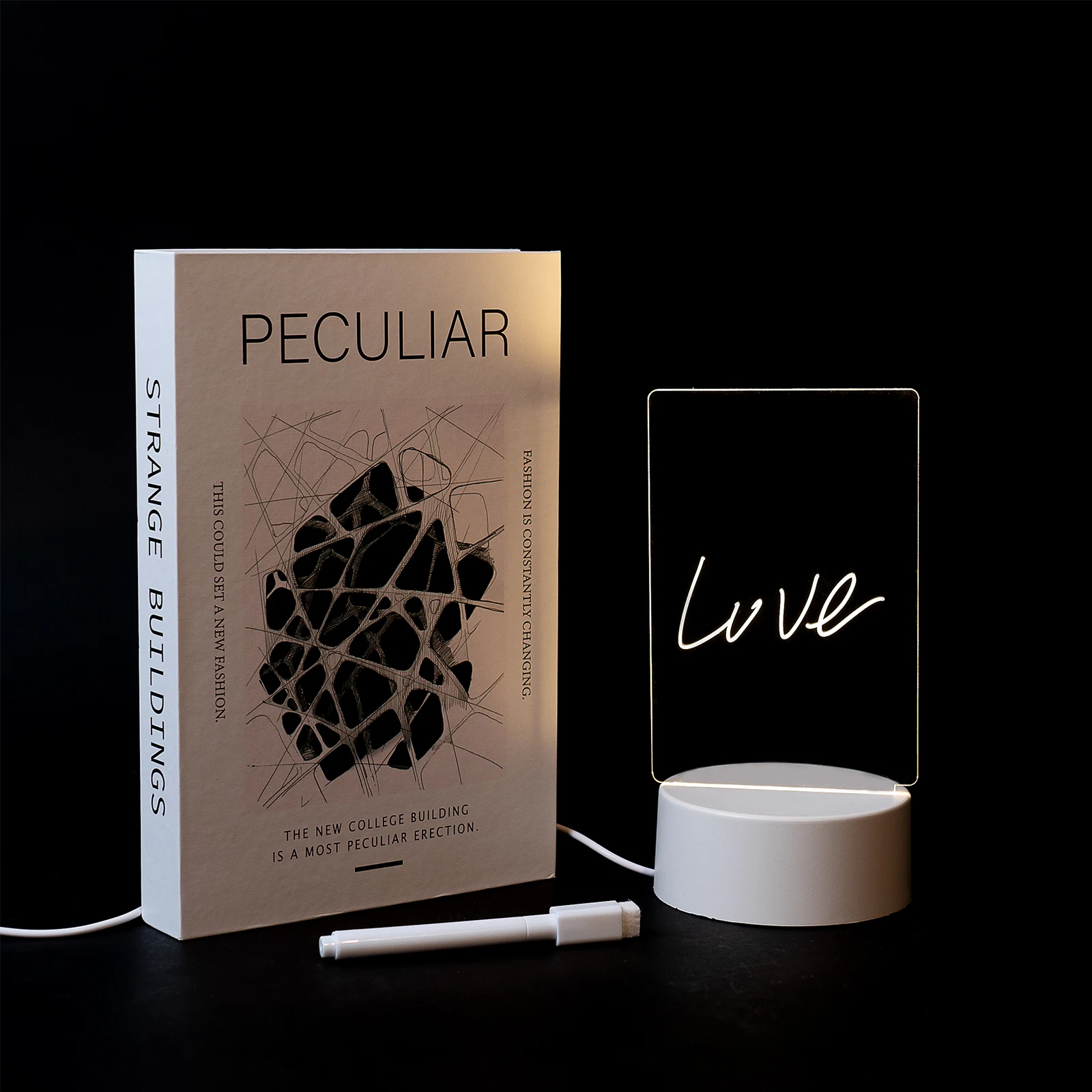 Erasable Writing Message Writing Board led note board Blank Memo with Calendar USB Acrylic Kids Led Night Light