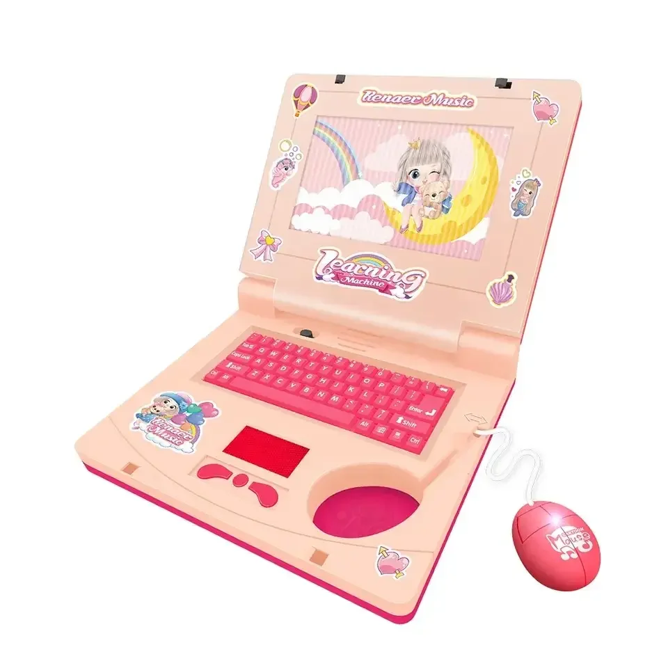 Kids Learning Laptop Toy Educational Cognitive Development Electronic LED Music Simulation Computer Learning Machine Toy