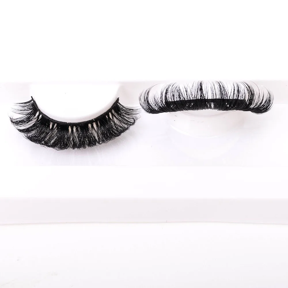 yiernuo  Wholesale D Curl Full Eyelash Manufacturer 100% Handmade False Eyelash Custom Logo Russian Strip Lashes