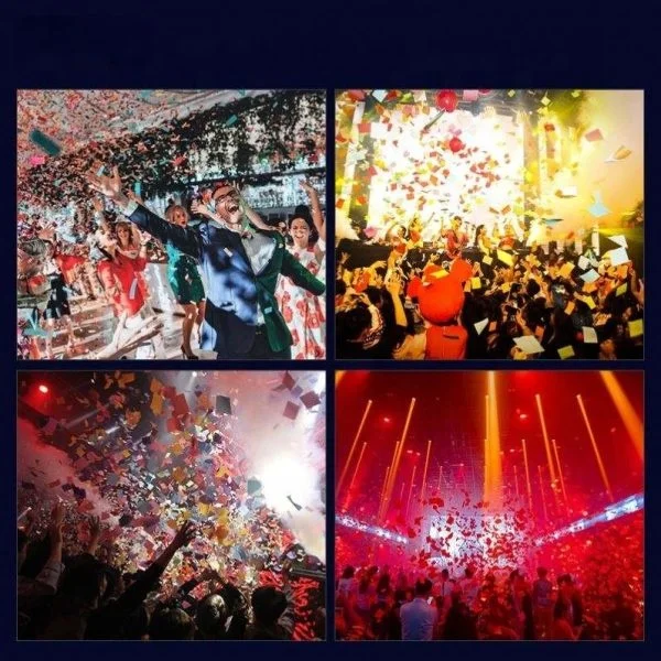 3 Shot Stage Confetti Machine Aluminum Electric Wedding Confetti Cannon Shooter