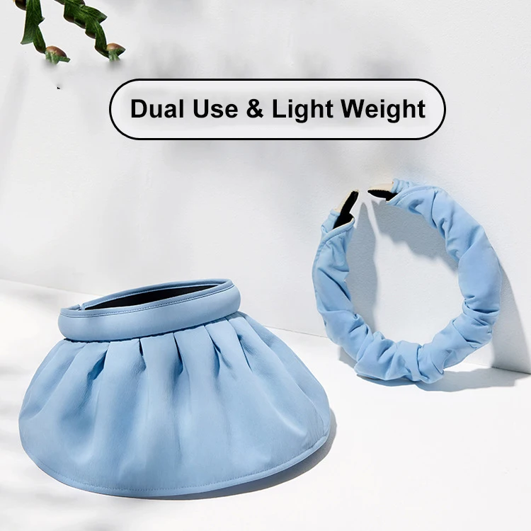 OK Umbrella Custom Logo Dual Use Women Beach Hat Daily Travel UV protect