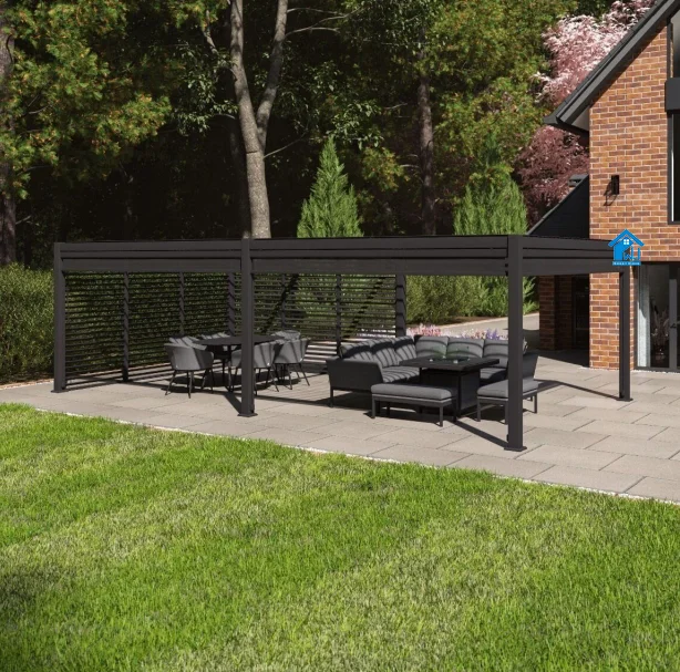 Party Design Outdoor Awning Waterproof Pergola Electric Gazebo for Courtyard