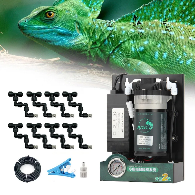High Pressure Silent Pump Fog Machine Reptile Fogger Terrariums Humidifier Rainforest Misting System Kits Spraying Garden Spray