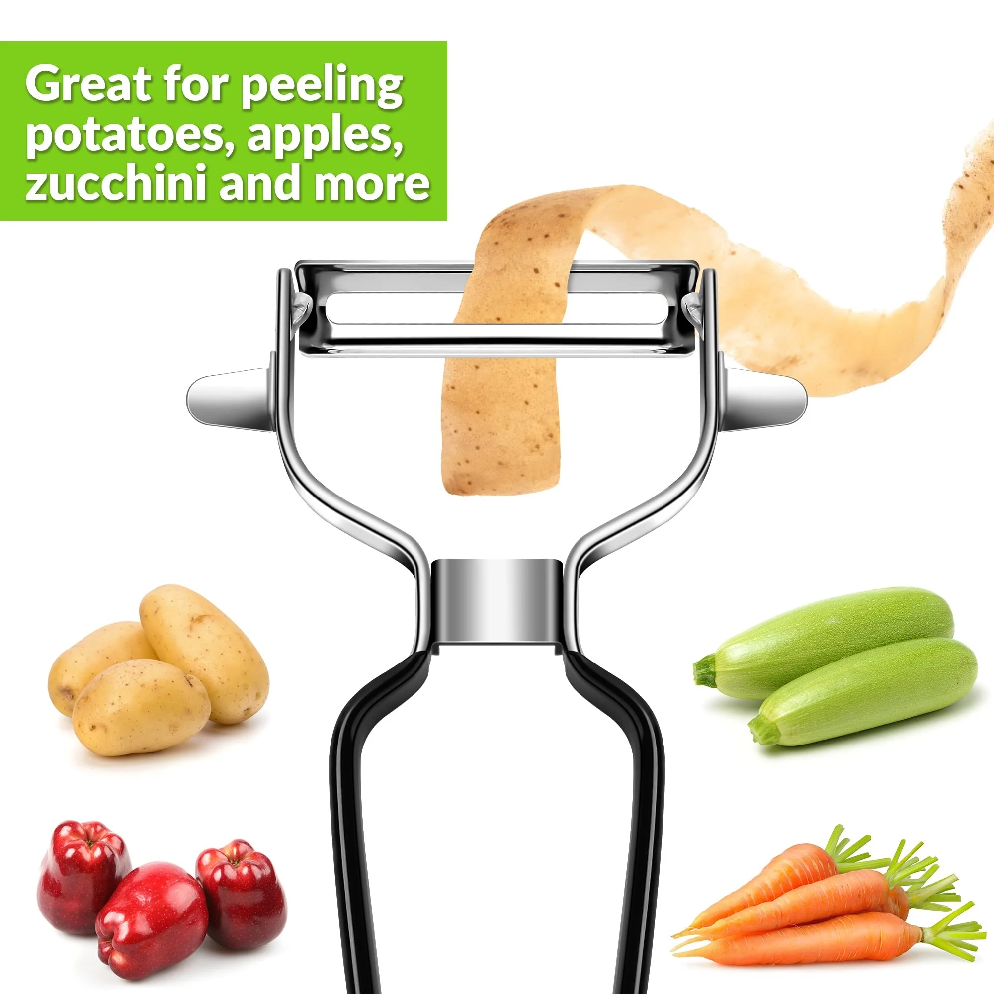 Double Sided Vegetable Chopper Cutter Slicer Stainless Steel Y Shaped Vegetable Peeler with Comfortable Handle