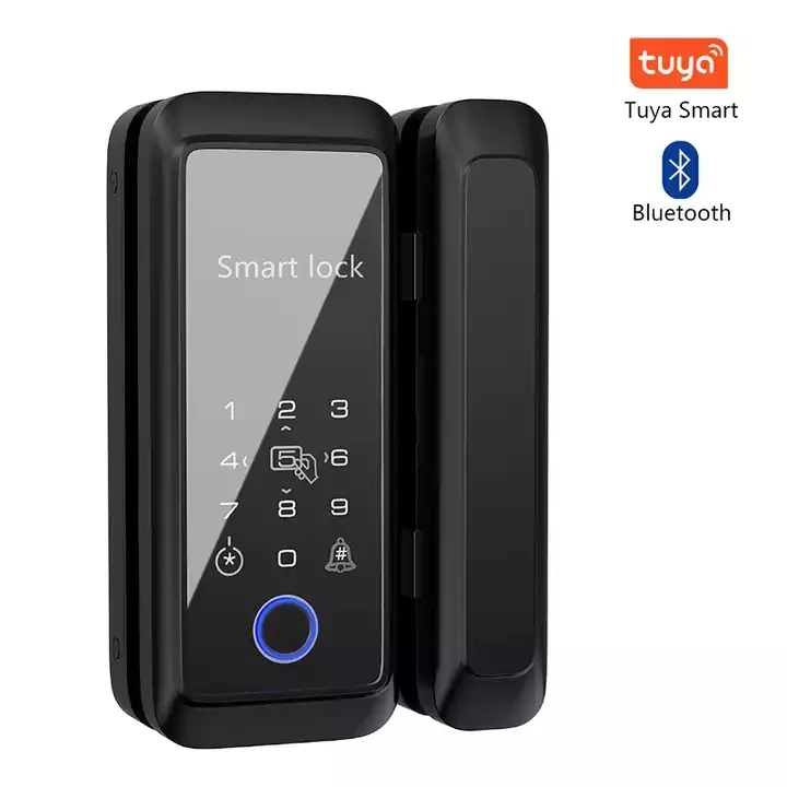 Smart Fingerprint Tuya Keyless Home Sliding Electric Lock Wifi App Tuya Smart Glass Door Lock