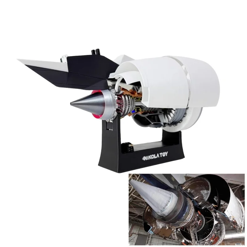 BETTER Creative table stand 3D printing rotatable airplane engine model ornament