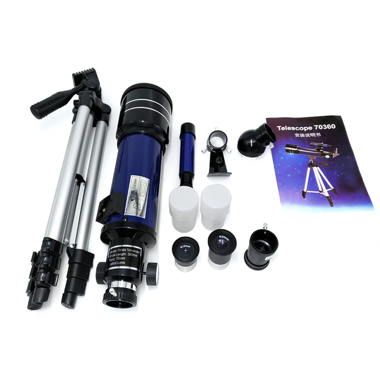 Refractor Astronomical Telescope 70mm/360mm with Tripod & Finder Scope for Kids Adults Beginners