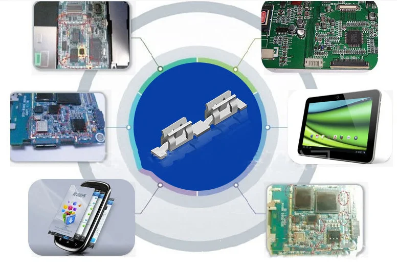 Good Quality SUS304 EMI RF PCB Shield Fence Clamp Metal Shield Cover Clip For Mobile Phone PCB Board