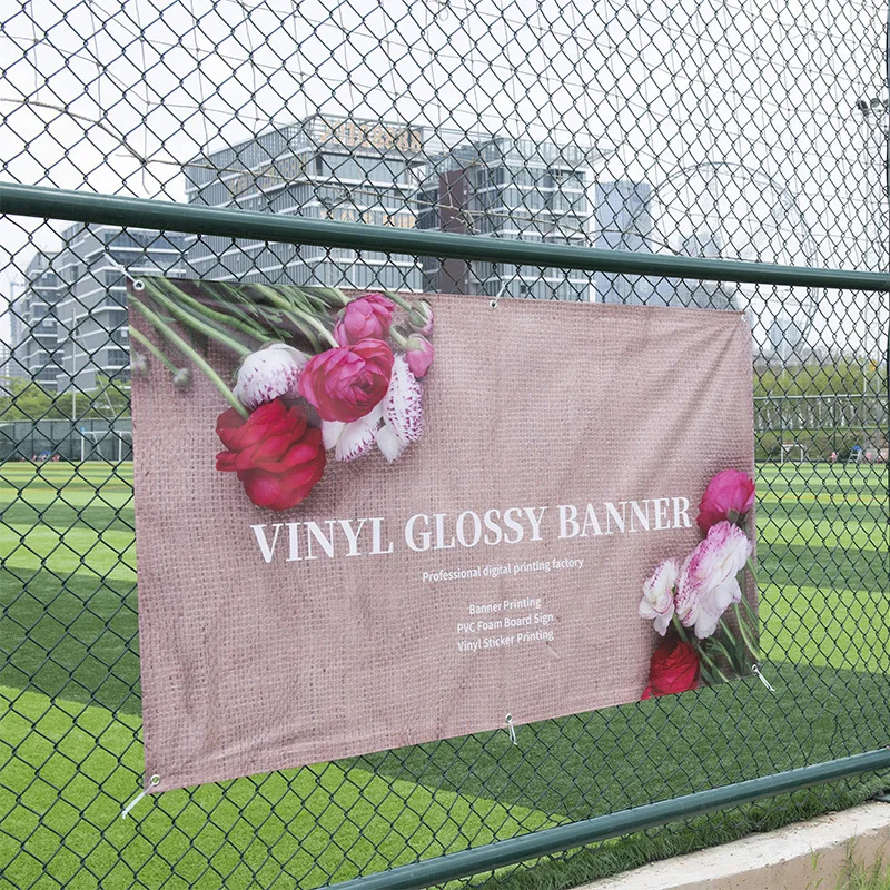 Custom Full Color PVC Outdoor Hanging Wall Sport Event Advertising Vinyl Banner with Double Sided Printing Mesh Fence Banner