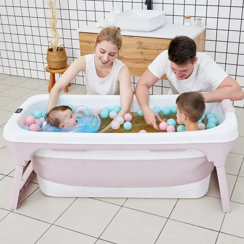 Portable Bathtub 140cm  Adults Large Plastic Buth Tubs