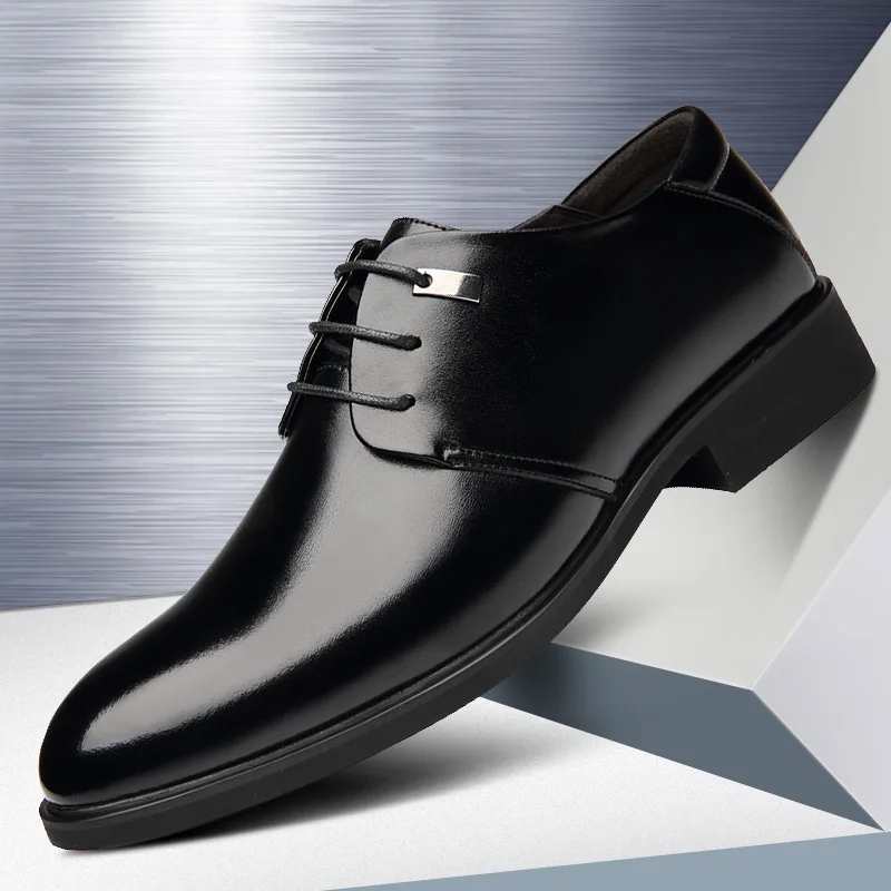 Международная торговля, классические туфли большого размера, яркая кожа, лакированная кожа, деловой британский стиль, брак, Воловья кожа, мужская обувь