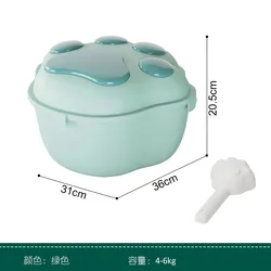 Пластиковые коробки для кормления домашних животных с дизайном в виде лап коробка хранения еды собак