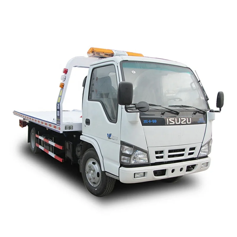 Japan 4000kg Full Landing Flatbed One Pull two Road tow truck wrecker price