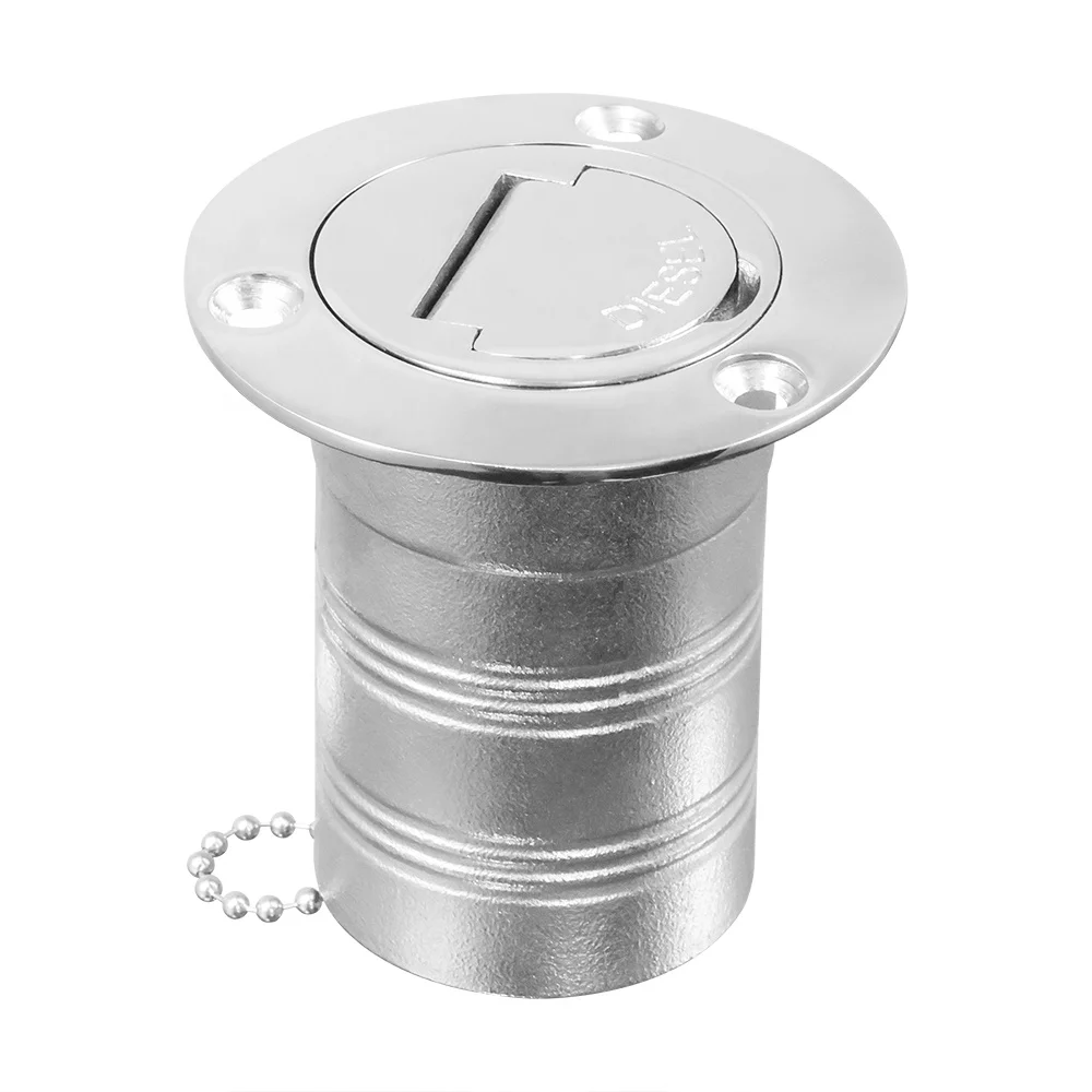 Little dolphin boat accessories Boat Deck Fill Marine 316 Stainless Steel Filler Cap with Key Cap Fuel/Waste/Water/Gas for Yacht