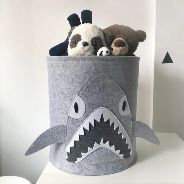 Custom Lion Elephant the Felt Storage Basket Organizer for kids toys