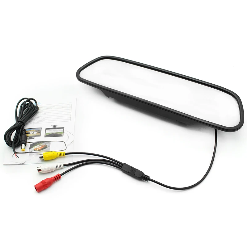  GreenYi HD 800*480 5 дюймов TFT LCD (жидкокристаллический дисплей) Стоянкы Автомобилей автомобиля зеркало заднего вида монитор 2 видео вход подключение задней/фронтальной