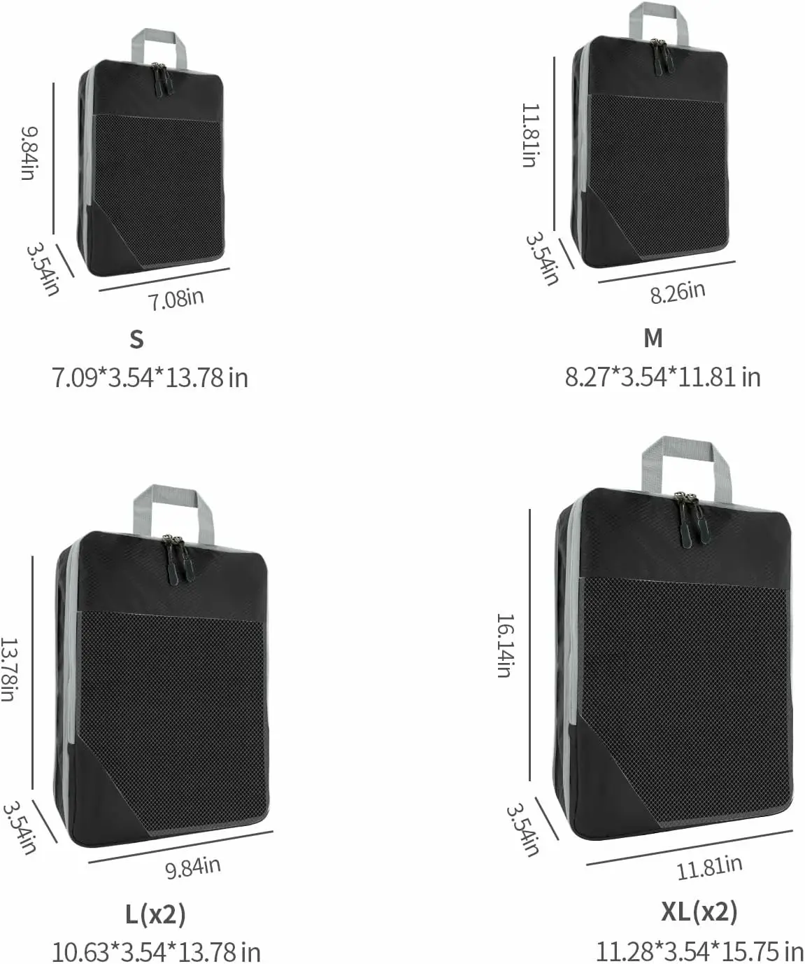 Wholesale Expandable Luggage Suitcase Organizer Bags Set 6 Set Travel Organizer Cubes Lightweight Packing Cube Set