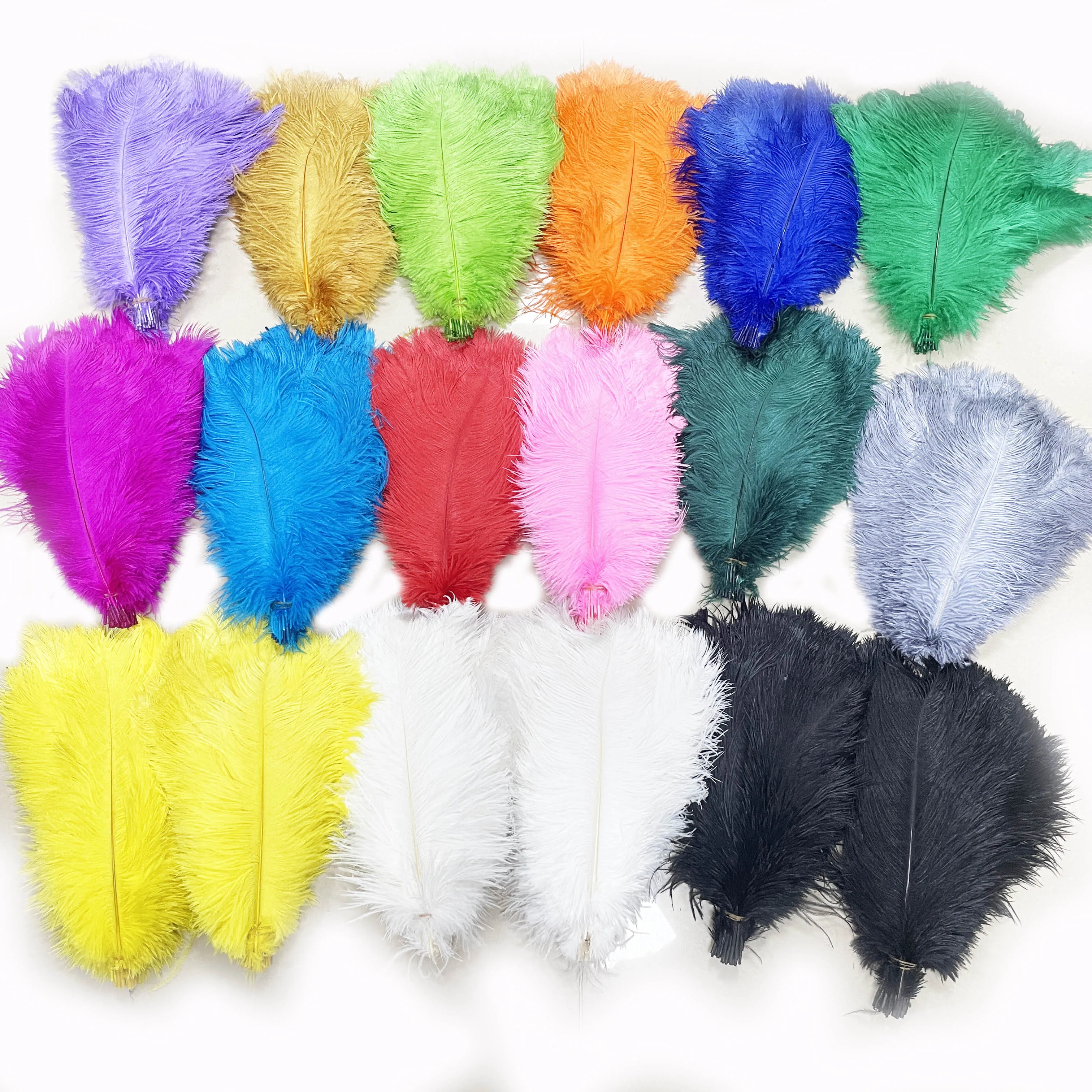 Factory Wholesale New Product 30-35cm Colorful Ostrich Feathers for Wedding and Stage Costume Decorations