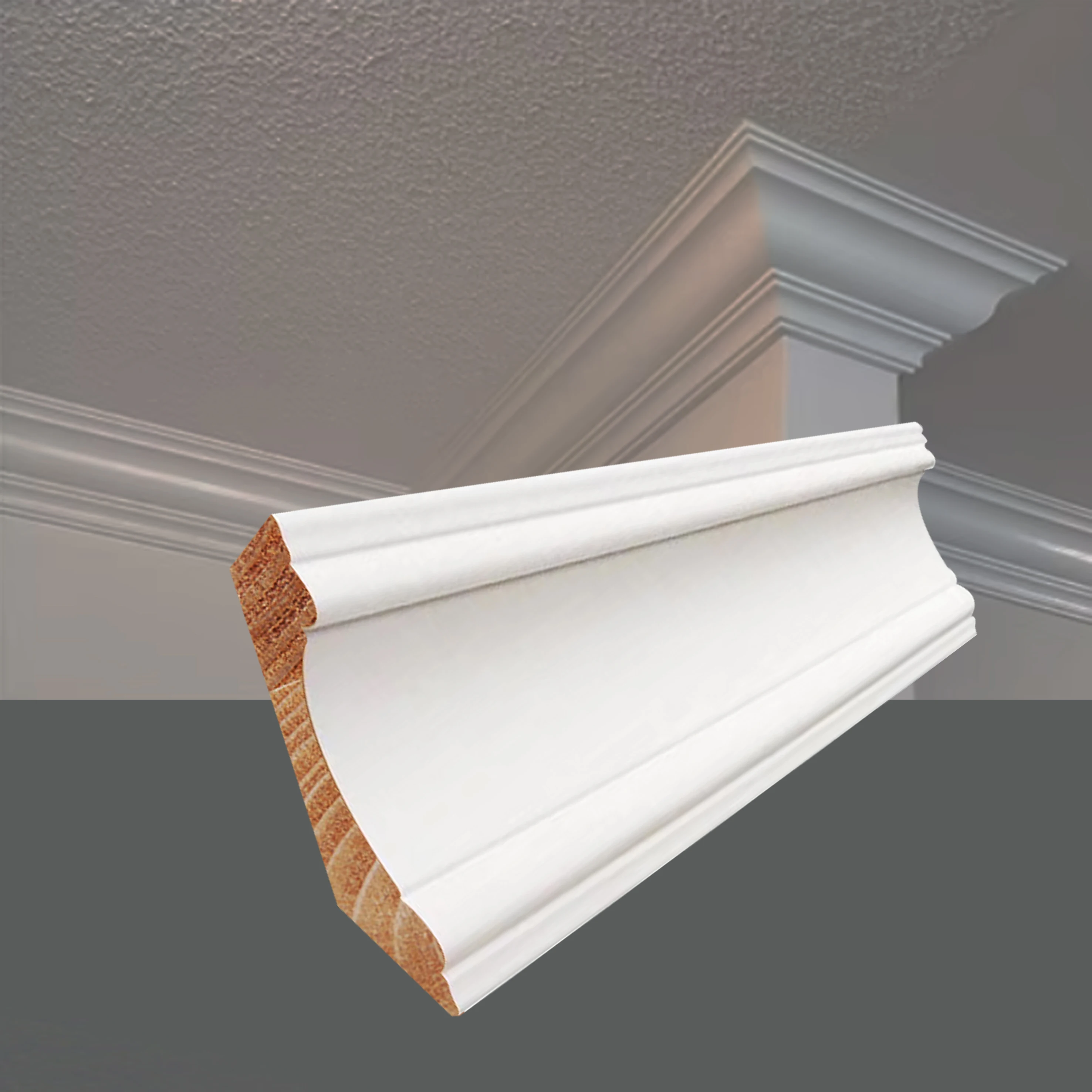 Molding Ceil Crown Moulding Wood With White Finger Joint Moldings Decorative Finger Joint Wood Window Frame Baseboard Molding