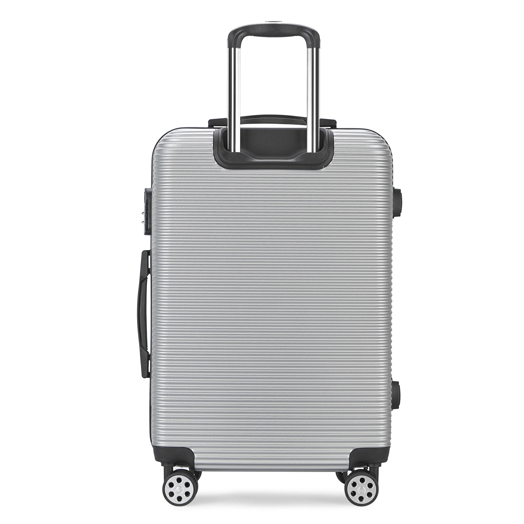 4 spinner 360 degree silent wheel Abs travel suitcase sets hard shell luggage bags 20 inch 24 inch 28 inch luggage sets