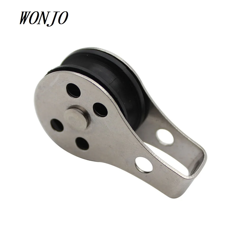 Marine Boat Accessories Stainless Steel 316 Fixed Single Nylon Sheave Wire Rope Pulley plastic roller nylon pulley wheel roller