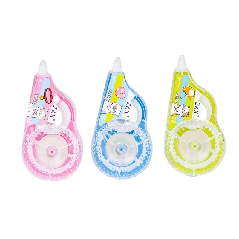 Large Capacity Lovely Girl Student Correction With Cartoon Transparent