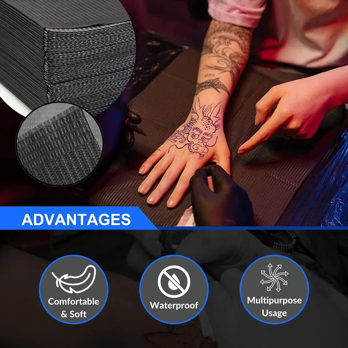 Wholesale Surgical Medical Consumable Disposable Colorful Dental Bib