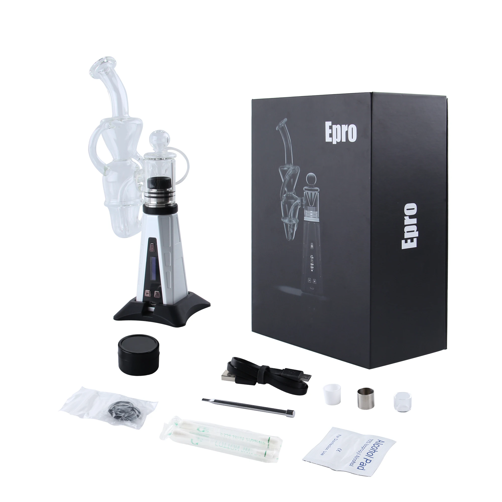  Epro Электрический испаритель Dab Rig Стартовые наборы стеклянная курительная трубка восковая машина Масляная вейп ручка Enail
