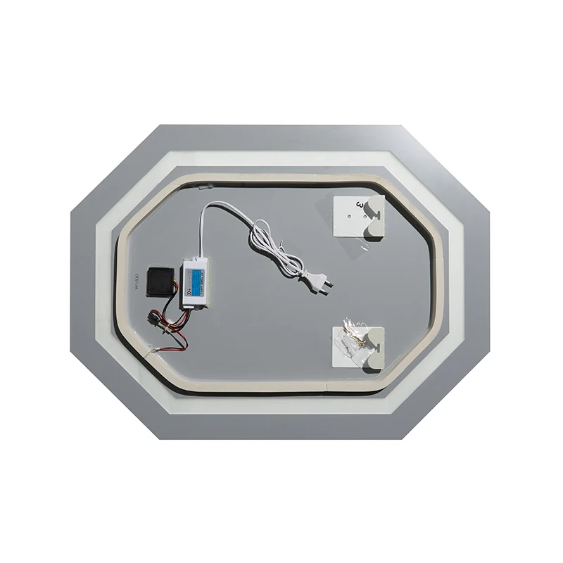 Hangzhou Factory High Quality Low Price Rectangle Bath Wall Hanging Led Lighted Vanity Mirror With Led Light