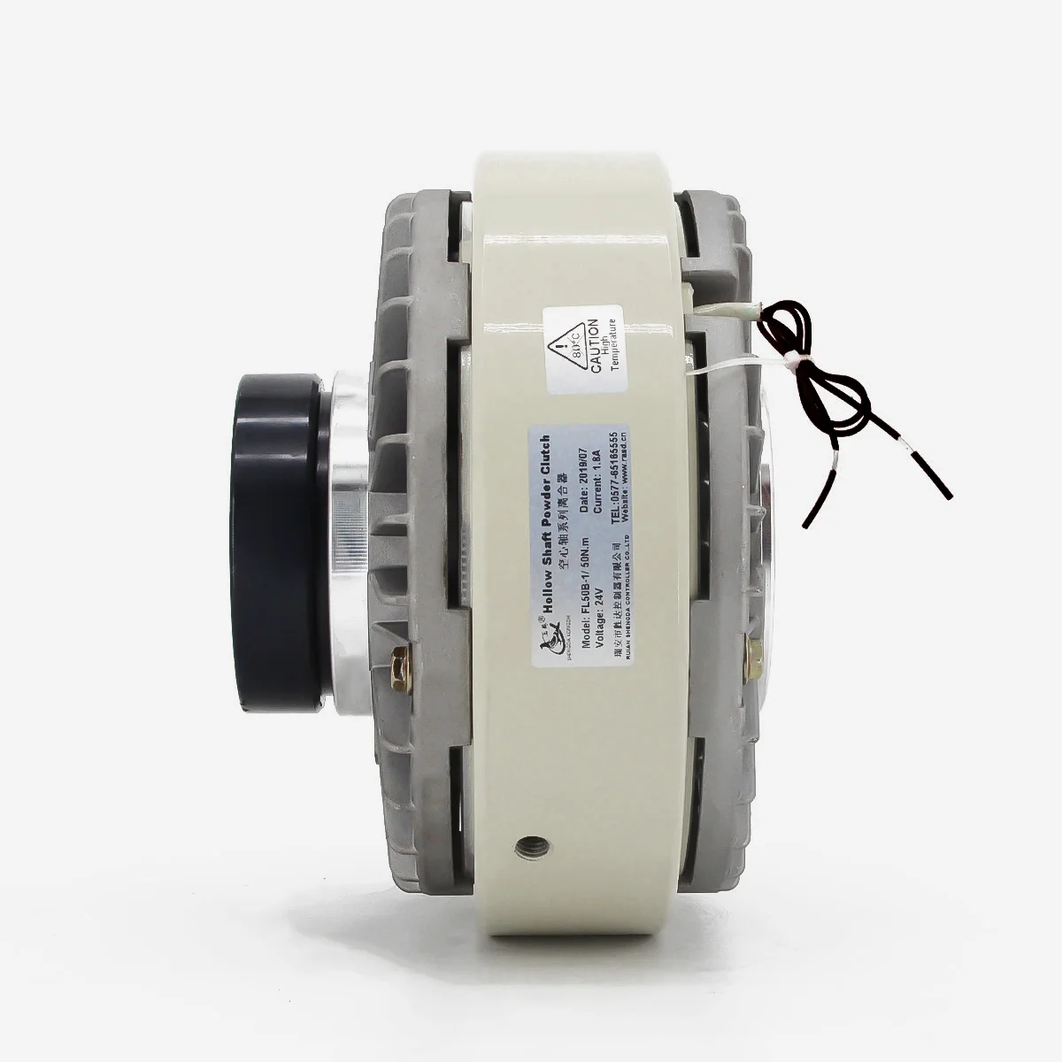 SHENGDA FL100B-1Y Factory Supply hollow shaft Magnetic Powder clutch for printing machinery Magnetic Powder clutch