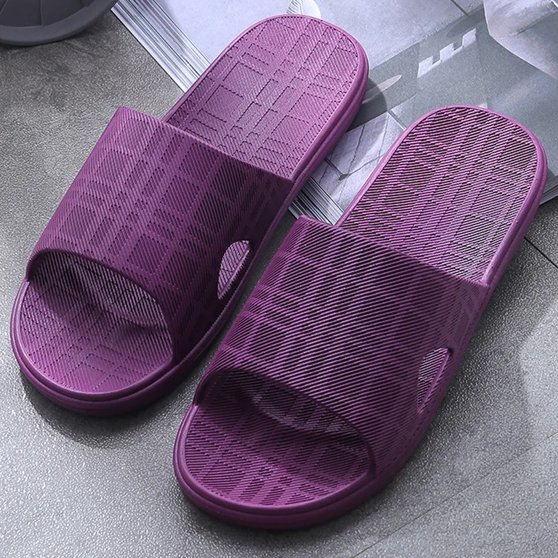 baiyi Wholesale bathroom slippers female hotel indoor non-slip soft bottom couple slippers