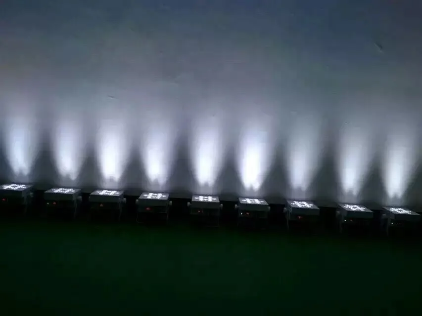 Winlite 12x18w RGBWA+UV 6in1 led wireless DMX battery powered square flat par